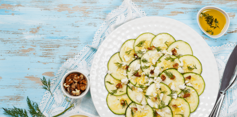 Carpaccio de courgettes